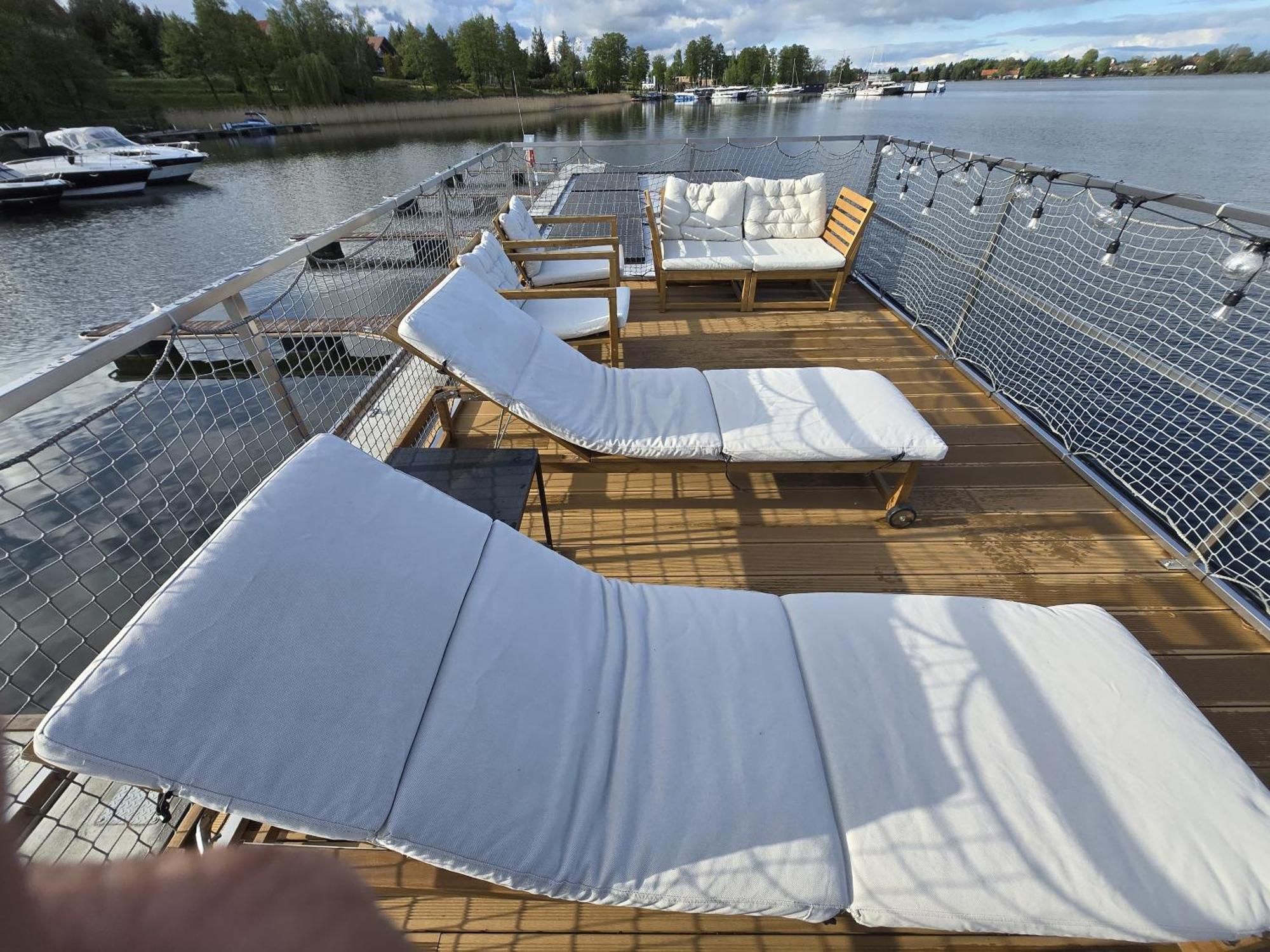 Domek Na Wodzie - Houseboat -Sauna, Taras Na Dachu, Dwie Sypialnie Mikołajki Extérieur photo